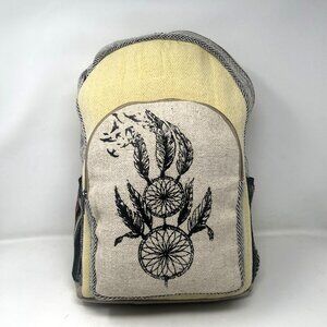 Himalayan Group All Natural Handmade Pure Hemp Laptop Backpack Dream Catcher